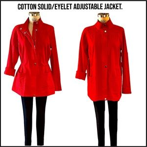 Cotton Eyelet Jacket w/ Waist Cinching Detail. Sz: Small. $26 or Best Offer!